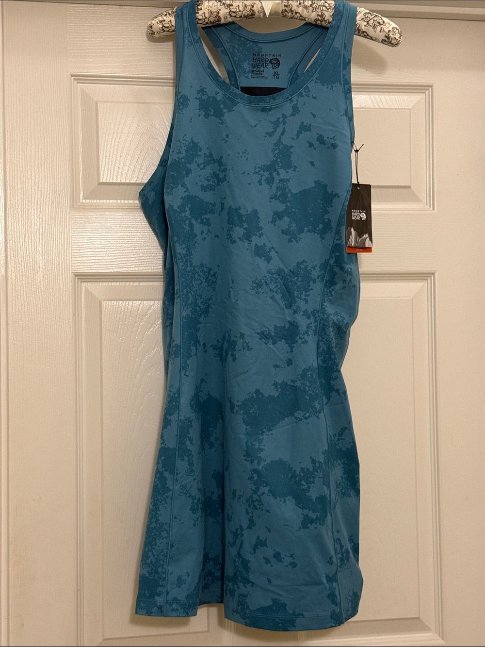 Mountain Hardwear Teal Patterned Racerback Tank